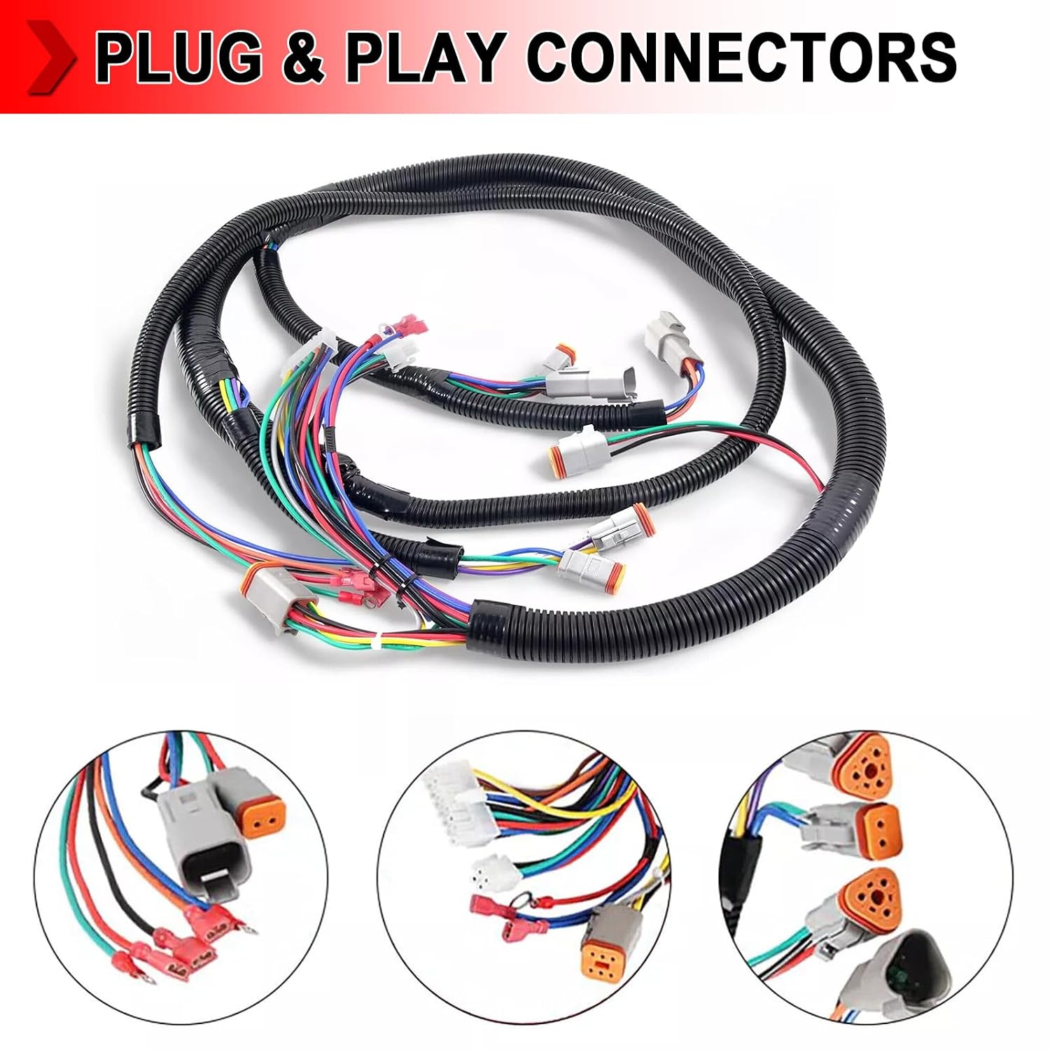 102196601 Golf Cart Control Wiring Harness Compatible with 2001-2005 Golf Cart Club Car DS Complete Vehicle Wiring Harnesses