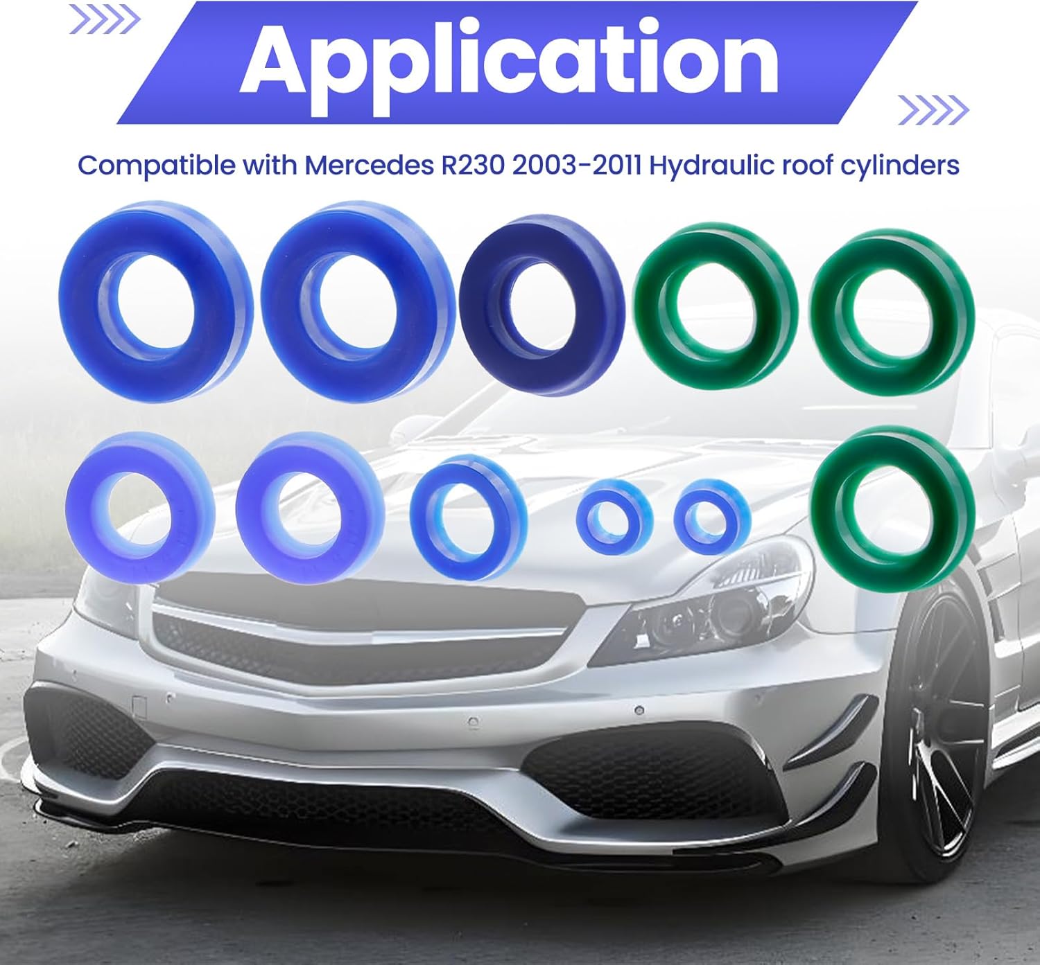 ASTROSYNC Rebuilt Seal kit Fit For Mercedes R230 2003-2011 Hydraulic Roof Cylinders Replace 2308000872 2308000972 2308001072 2308001172 2308001372 2308001472 2308001672 2308001872