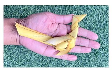 SPHINX Handmade Palm Leaf Parrots | Eco-Friendly Decorations for Crafts, Pooja, Rangoli & Table Decor- (20, Yellow)
