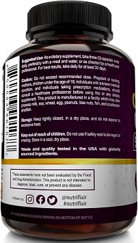NutriFlair Multi Collagen Peptides 2250mg, 90 Capsules - Type I, II, III, V, X - Collagen Supplements Complex Powder Pills for Women and Men - Hydrolyzed Protein, Healthy Hair, Skin, Nails - Non-GMO