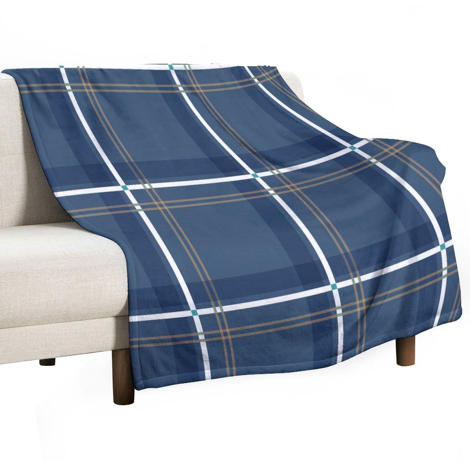 Couverture en polaire haut de gamme Plaid de lit doux motif buffle
