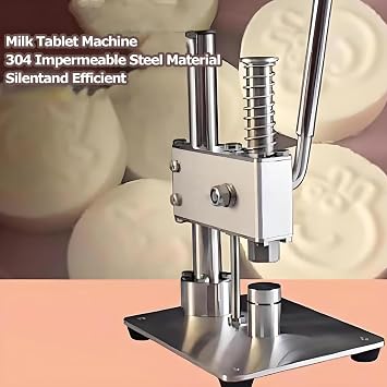 Hand Tablet Press Machine, 304 Stainless Steel Milk Tablet Press Machine with Extended Handle, Effortless and Efficient, Molded, Compacted and Not Fragile for DIY Sugar, Making Pill Tablets