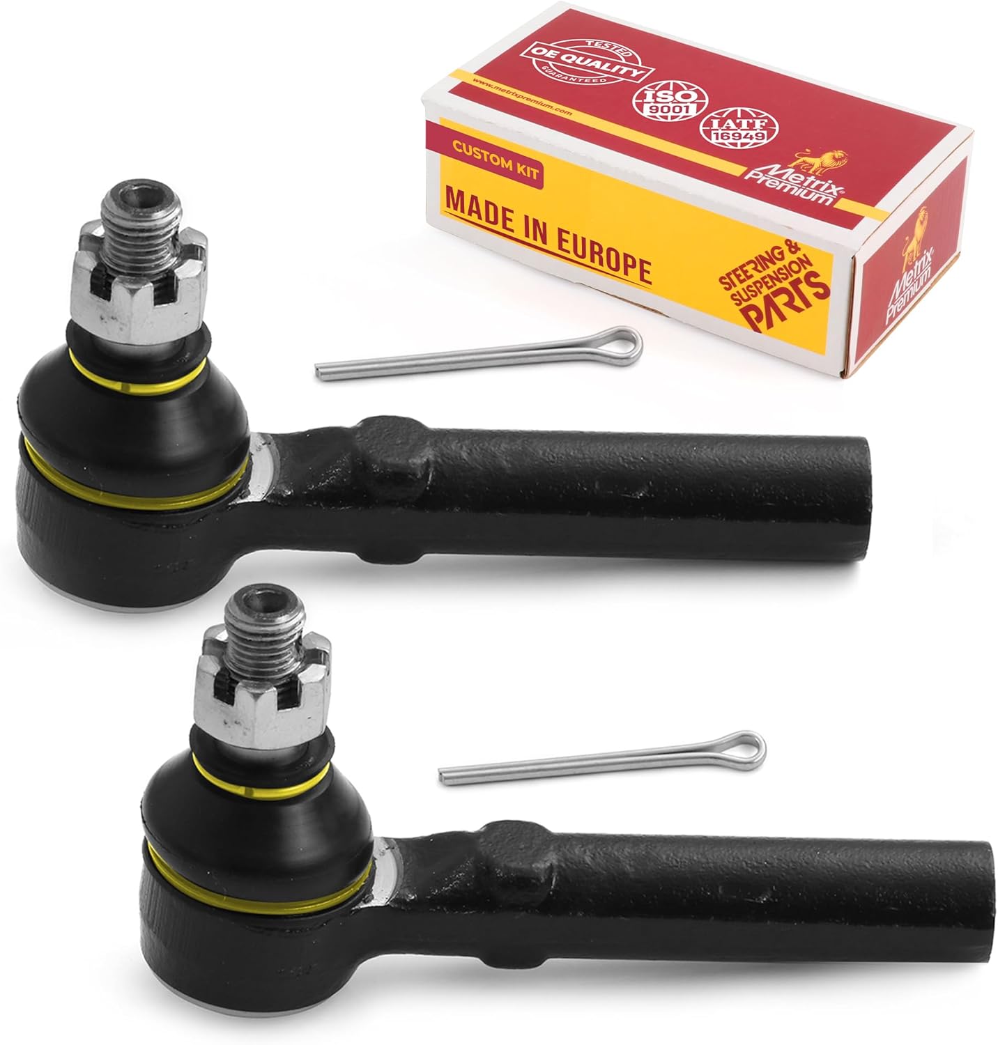 Metrix Premium Chassis Parts - 2 PC Front Outer Tie Rod End Kit Fits 2007-2009 Toyota FJ Cruiser, 2003-2009 Lexus GX470, 2003-2009 Toyota 4Runner, Replacement ES80378, Made in Europe