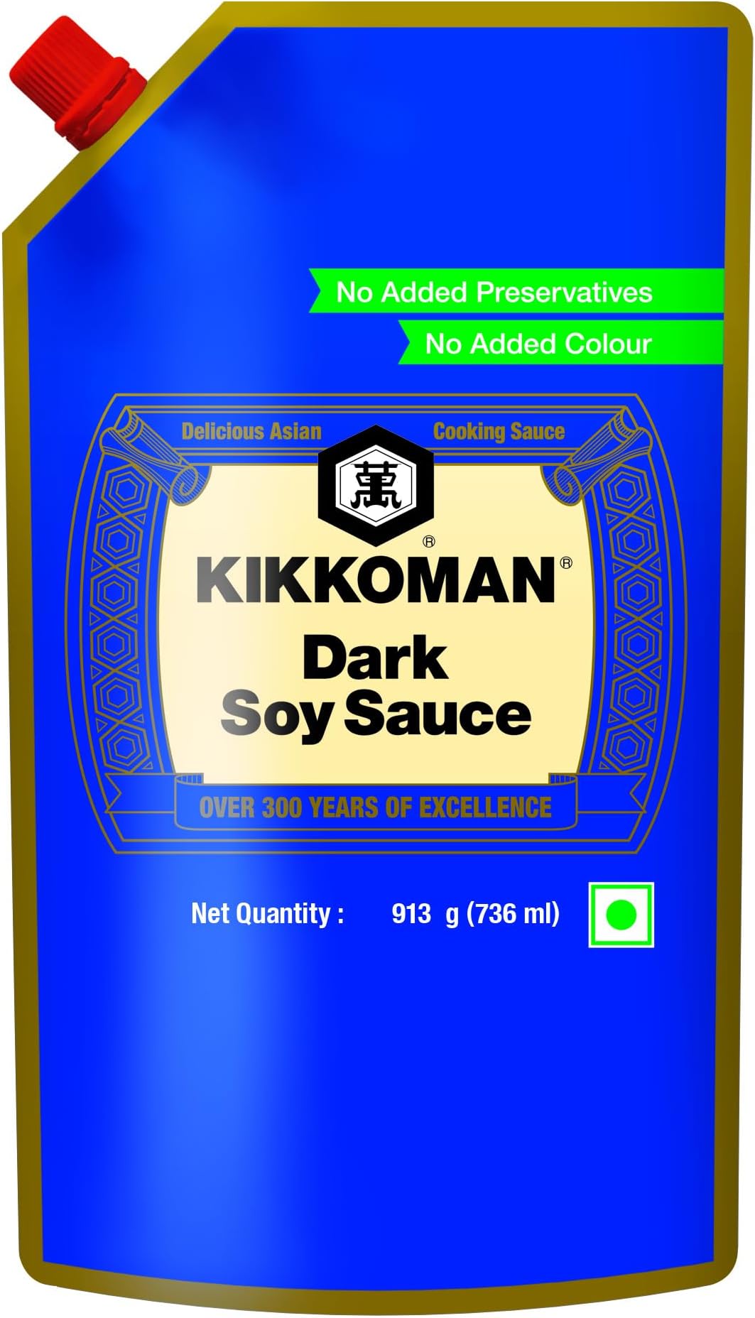 Dark Soy Sauce 913 gram | Vegetarian - No Added Colour or Preservatives - Made using Kikkoman Soy Sauce from Japan | Essential home ingredient