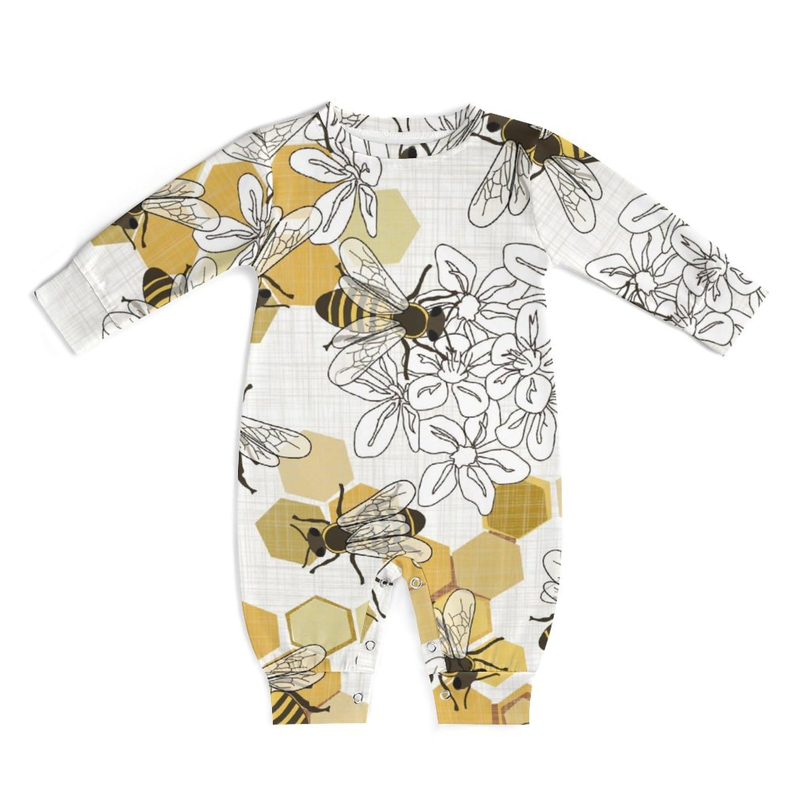 Amazon.co.jp: 長袖カバーオール 花柄 蜂柄 ベビー服 赤ちゃん服