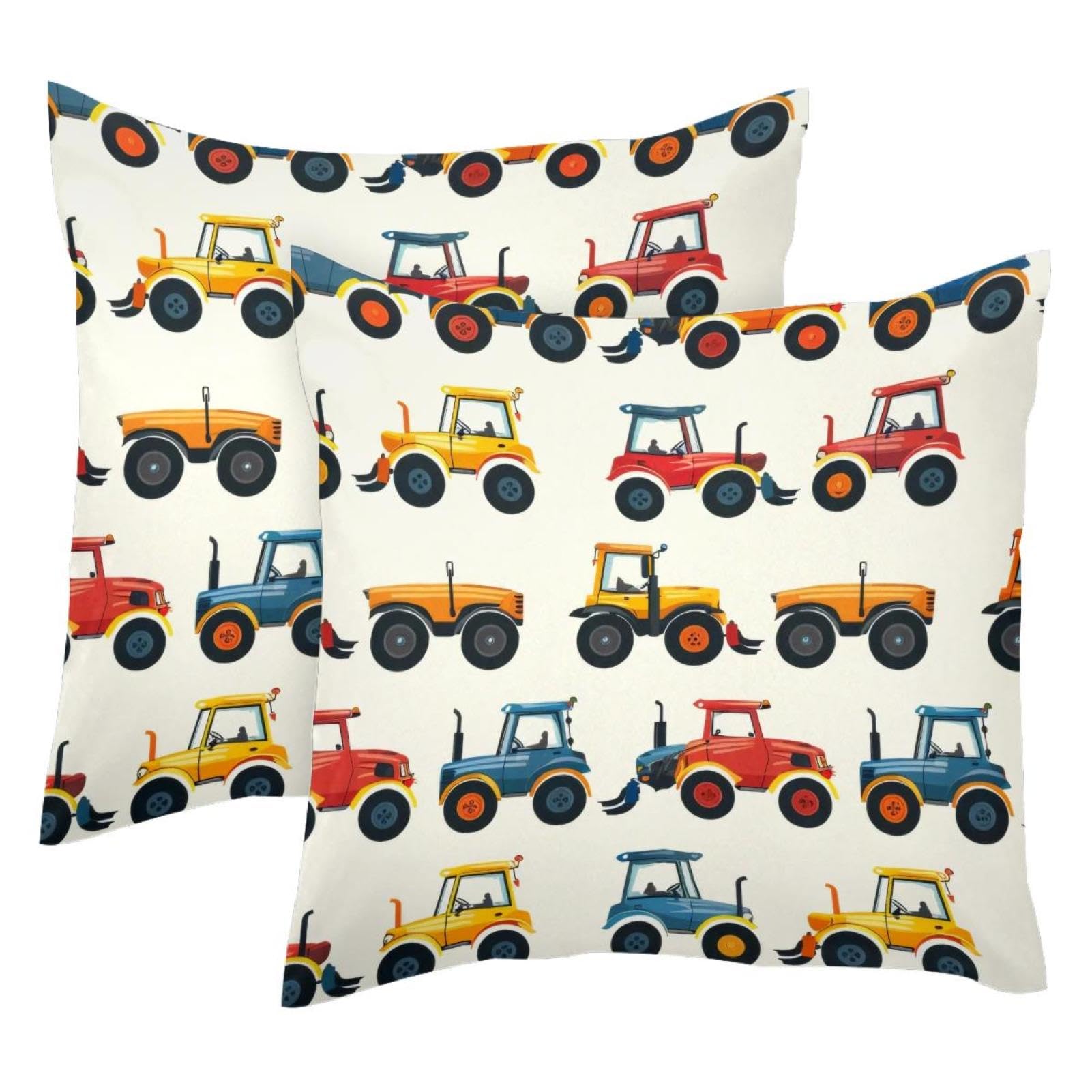 Housse de coussin en velours lavable pour protéger vos oreillers avec un style tracteur