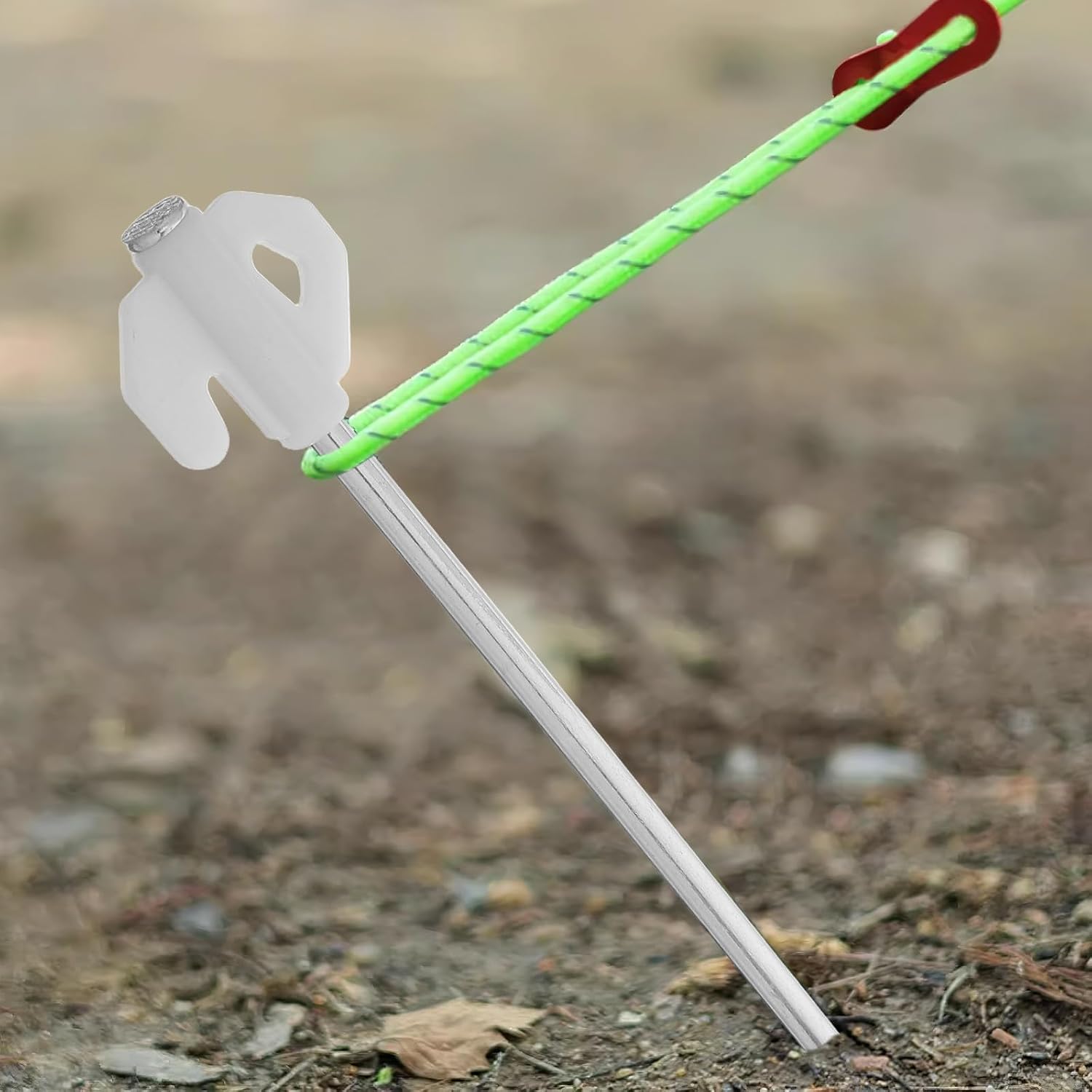 20pcs Heavy Duty Tent Stakes for Camping and Family Camping Trips, Rust-Proof Iron and Plastic Ground Pegs, White Windproof Canopy Stakes for Secure Tent Anchoring