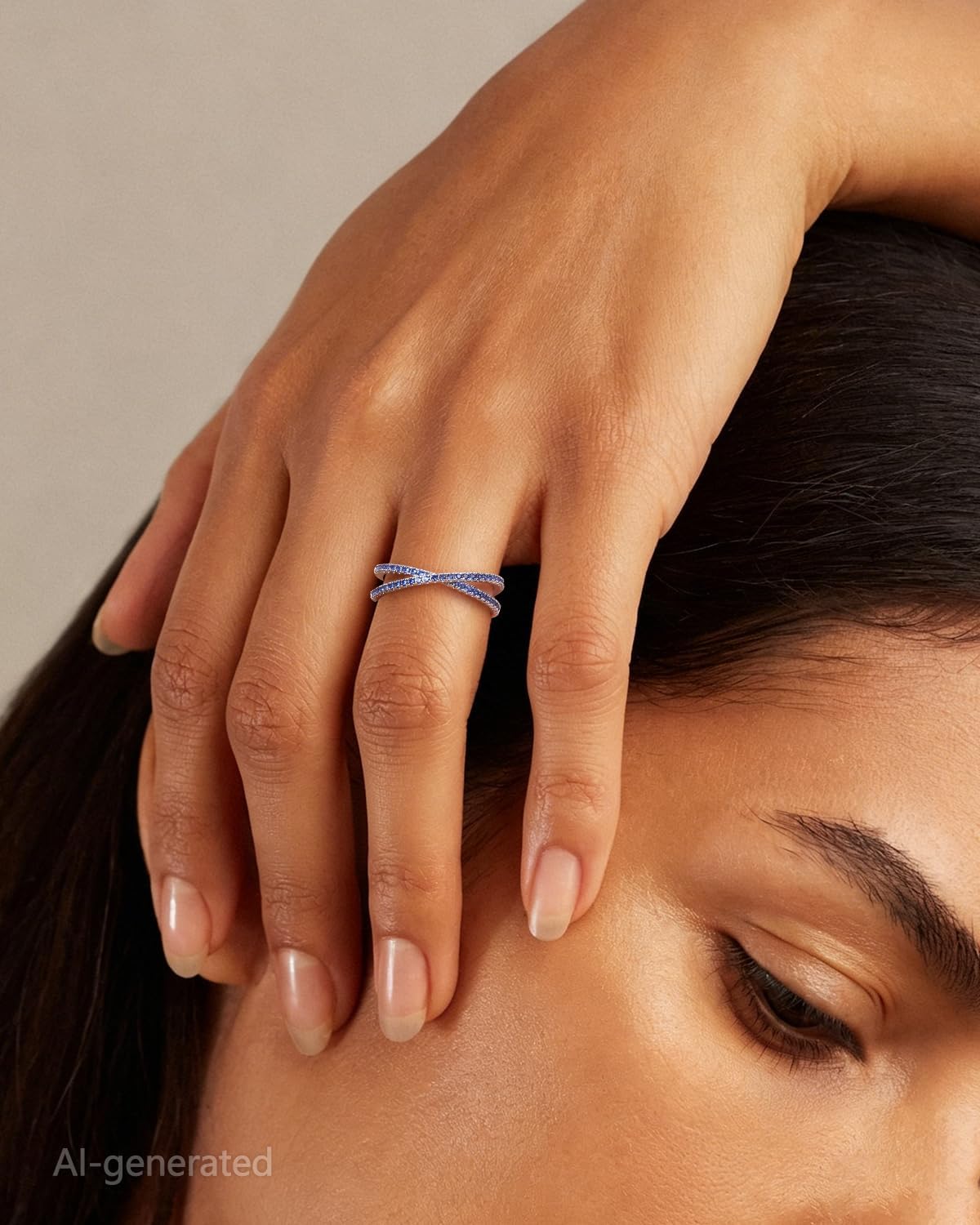 Criss Cross Ring for Women 14K Gold Plated Cubic Zirconia/Emearld/Ruby/Sapphire Stackable Wedding Band Promise Ring for Her Valentines Anniversary Size 6-10