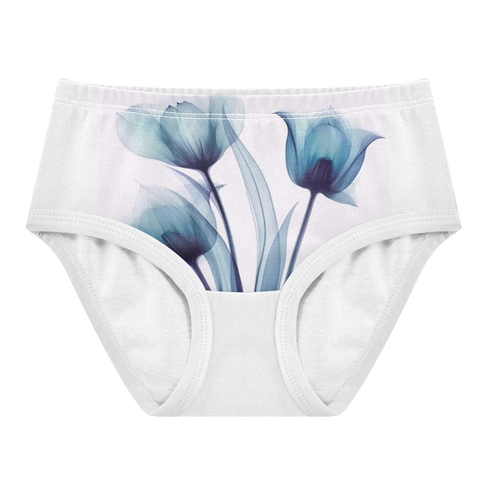 ALAZA Toddler Girls Cotton Hipster Underwear Soft Tulip Floral 2 Pack 2T