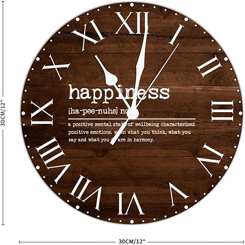 Miniatura 113 de ArogGeld Definición de recursos humanos, reloj de PVC, frases motivacionales, sin marco, números romanos, significado de 12 pulgadas, silencioso