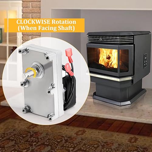 Miniatura 4 de Motor de taladro de repuesto 80606 para estufas de pellets US Stove 5660, Bay Front 5660, 5660e, Ashley 5660 AP5660L AP5660 5660L, 1 RPM en sentido