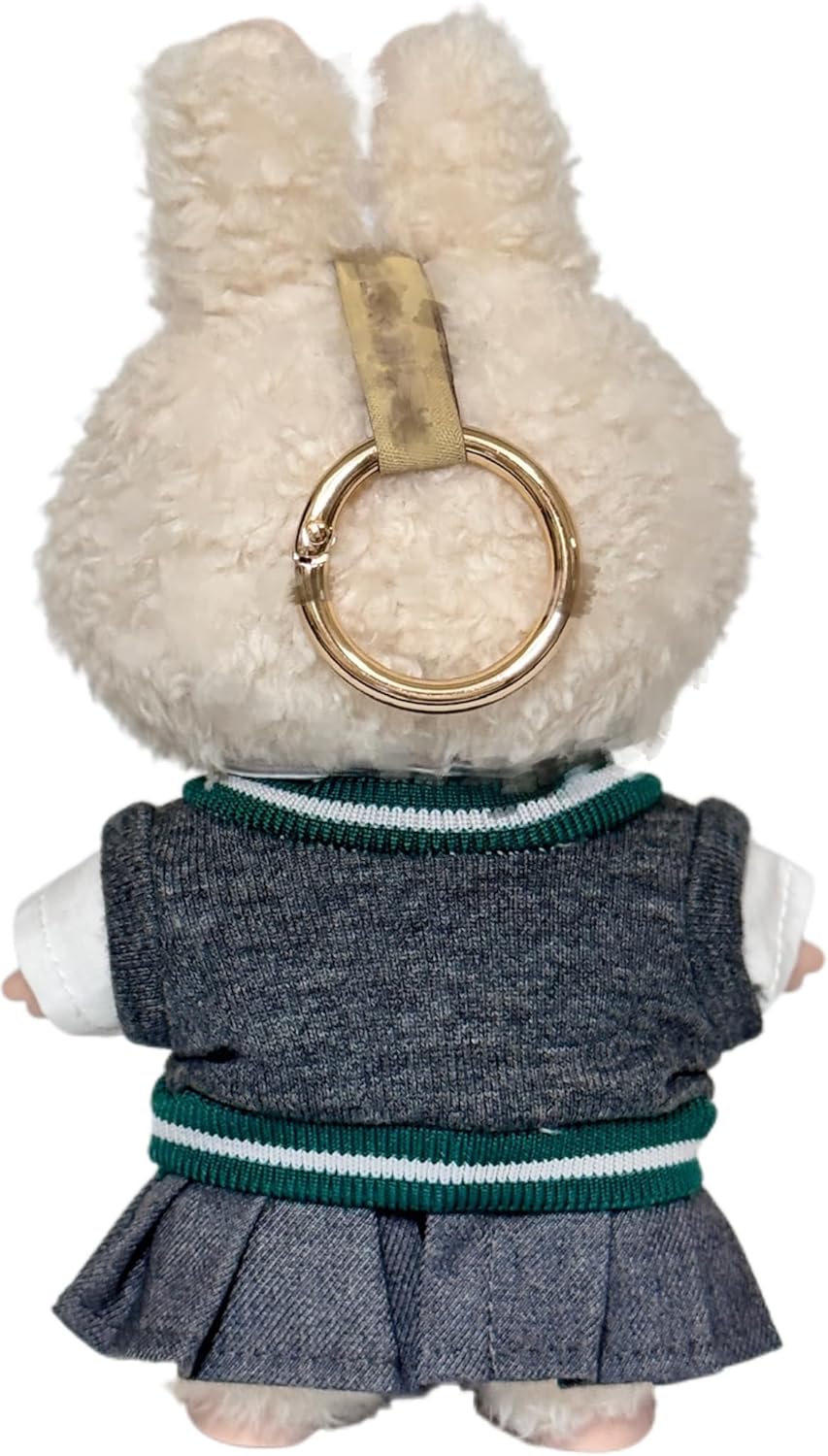 Preppy School 5-Piece Outfit Set for 17cm (6.7 in) Dolls (No Doll) – Tie, Cloak, Shirt, Sweater & Skirt (Green)