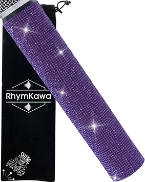 Purple Rhinestones Microphone Sleeve for Wireless Mic Shuer SM58 Beta 58A Handheld Cover Decorative Shine