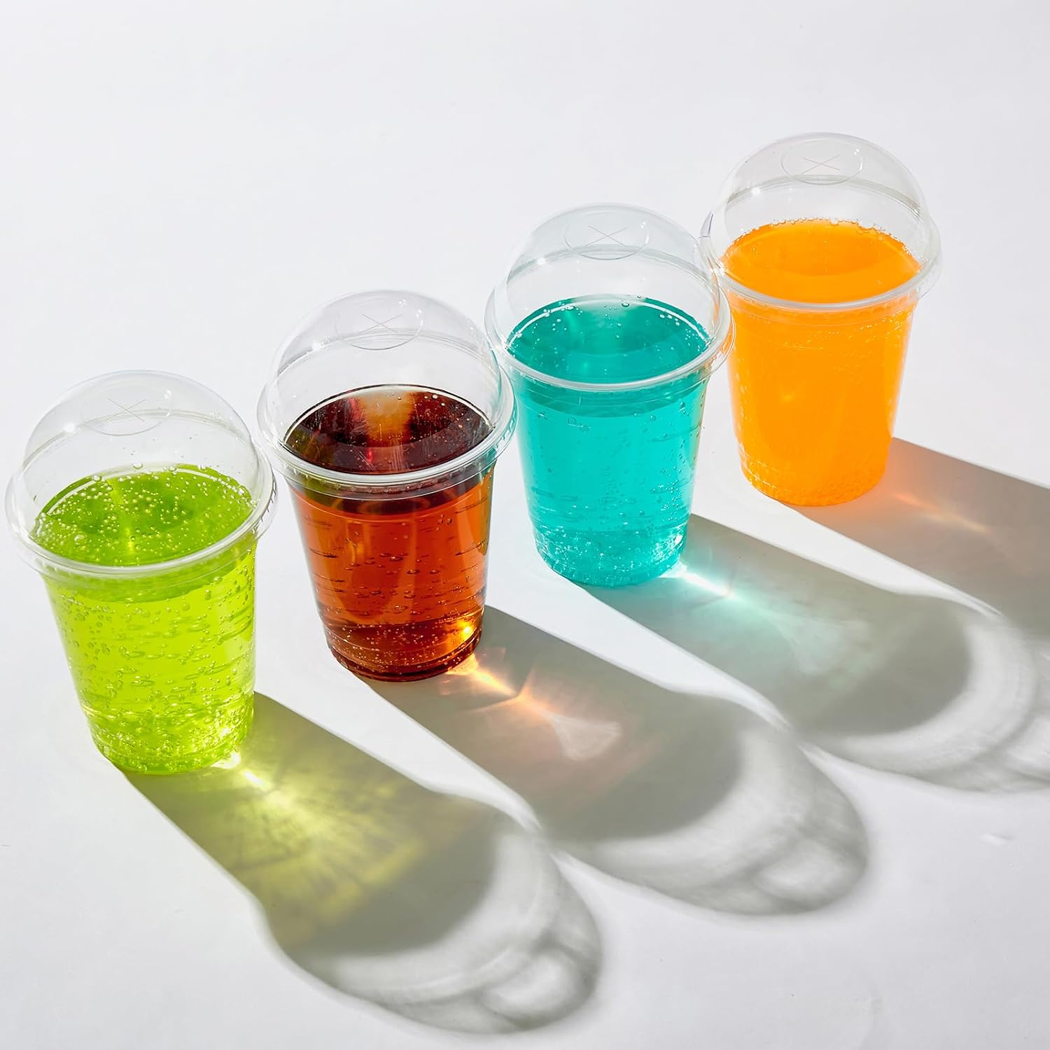 100 PACK 12 oz Clear Plastic Cups with Dome Lids, Disposable Dessert Parfait Cups for Ice Cream, Iced Cold Coffee Drinks, Cupcake, Fruit for Party - Image 7