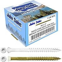 Vista 10 de Tornillo de madera con revestimiento exterior de estrella de bronce n.º 9 x 3 pulgadas Torx/Star Drive Head