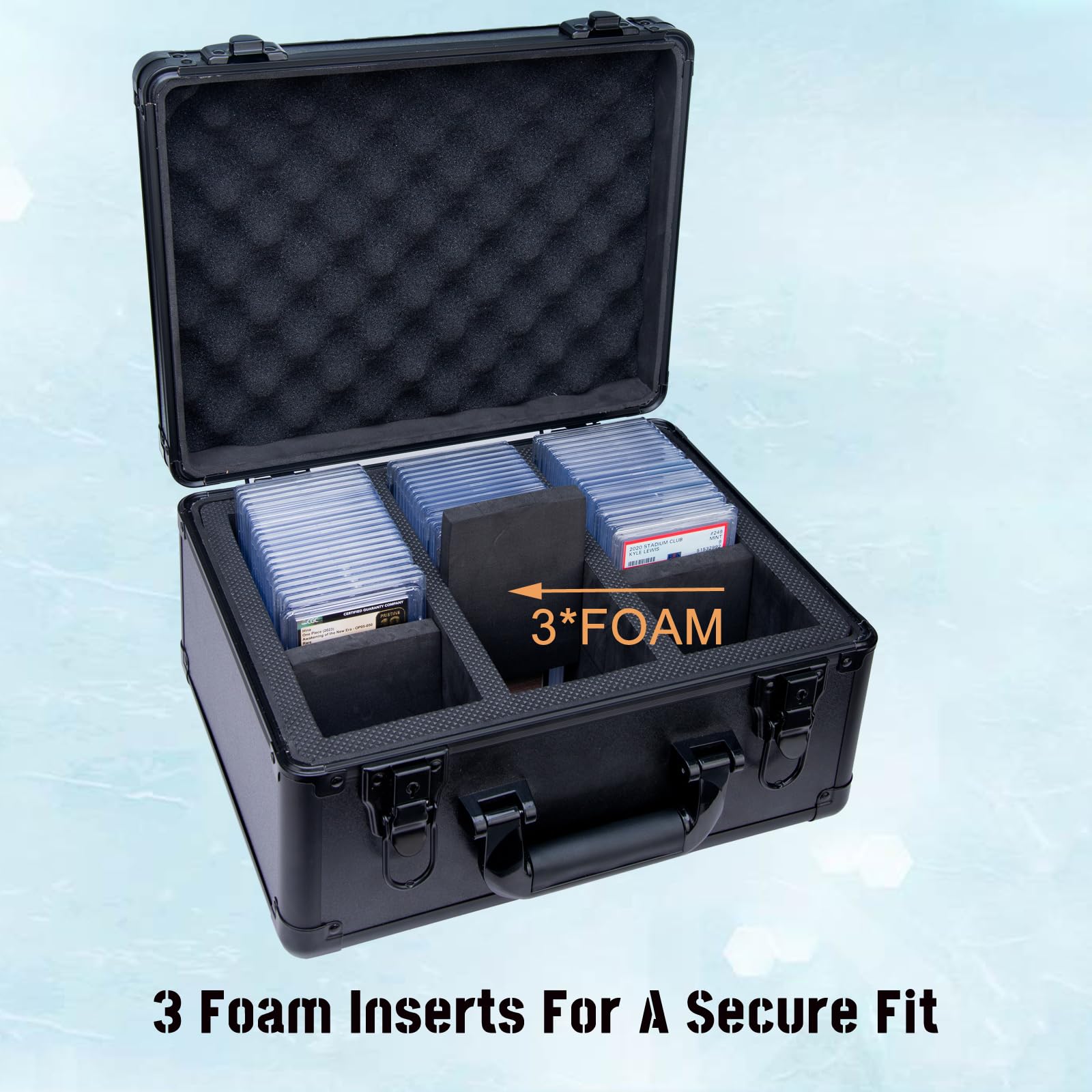 Graded Sport Card Storage Box,Graded Card Case,Trading Card Storage Box,Card Case Storage for Graded Sports Cards,Card Carrying Case for PSA BGS FGS & SGC,Black