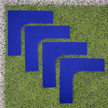 FORZA Pitch Line Marker Corners | Rubber Field Markers for All Sports, Perfect for Training & Games Available in 9 Colors, Pack of 4