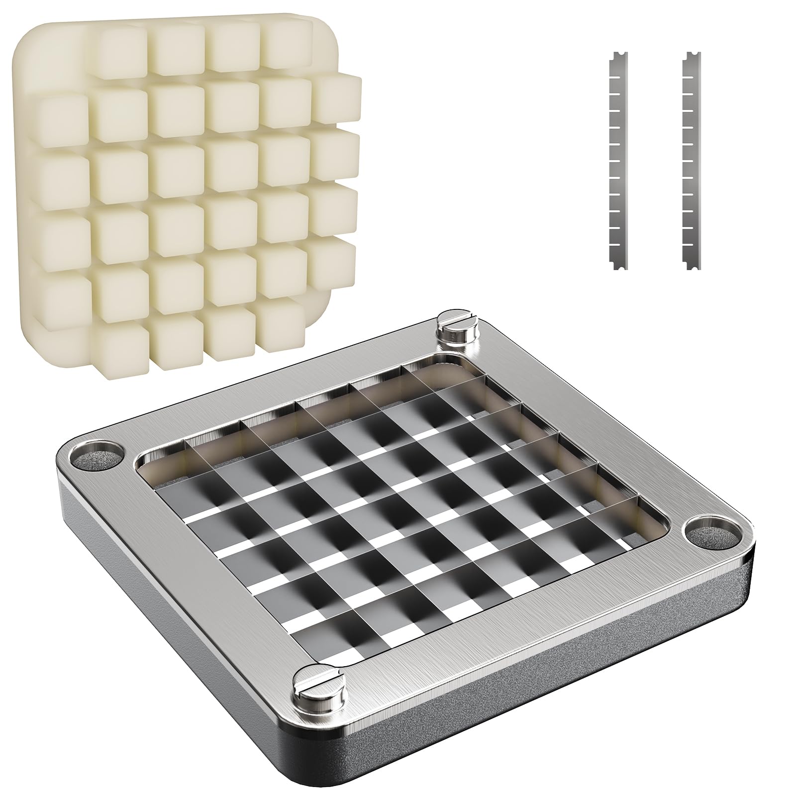 1/2" Vegetable Chopper Blade Replacement, Food-Grade 304 Stainless Steel Dicer Blade for Commercial Vegetable Chopper, Sharp &amp; Durable French Fry Cutter Blade, Easy Clean, Fits Most Chopper Models