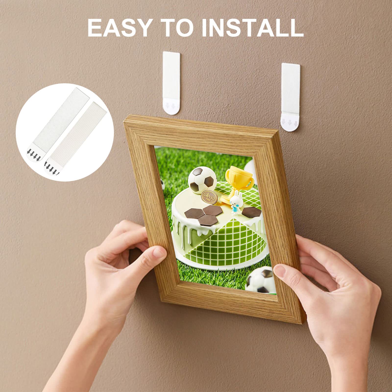 72 Stück Klettband Streifen Set - Selbstklebend Für Bilder & Poster Ohne Bohren