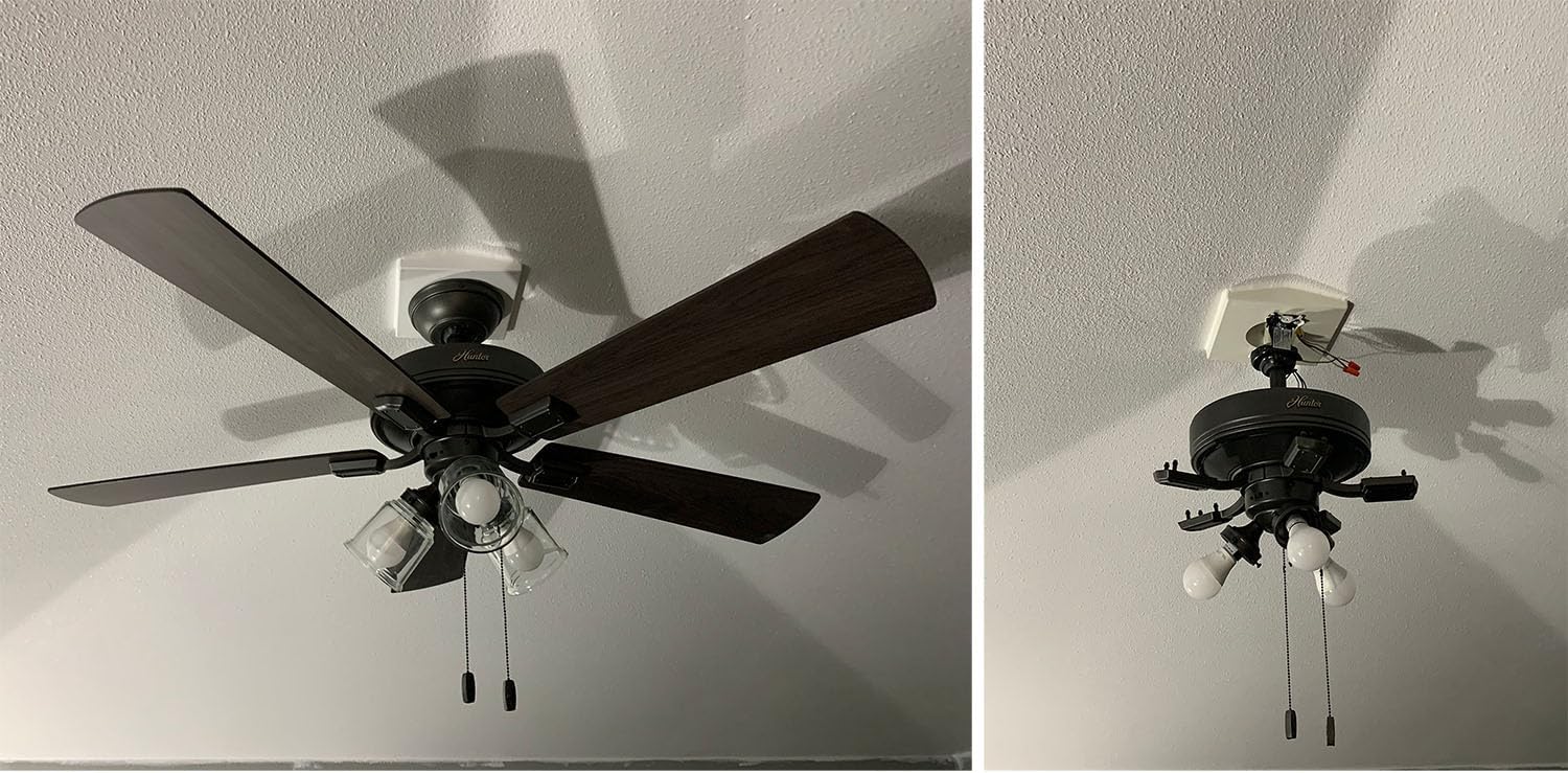 iMBAPrice IMBA-FB900-2 Ceiling Fan & Light Fixture Mounting Box, White Non-Metallic Support Bracket for New Construction, Fits Cathedral & Sloped Ceilings 80°+, 2-Pack