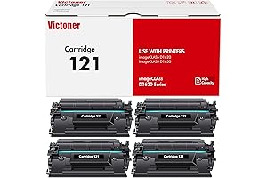 121 Toner Cartridge 4 Pack for Canon Printers