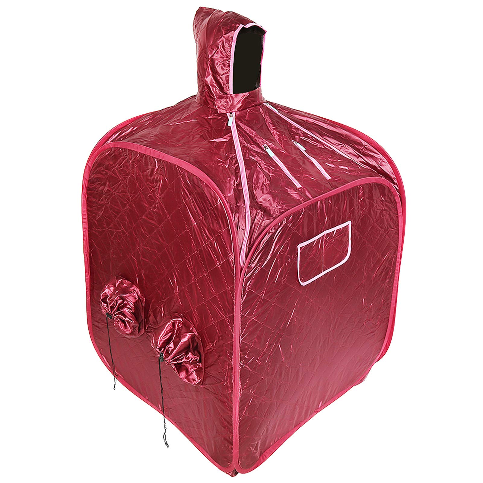 Sauna Box - Sauna plegable portátil de vapor para balneario personal desintoxicar perder peso 100 x 80 x 80 cm (doble persona, rojo)