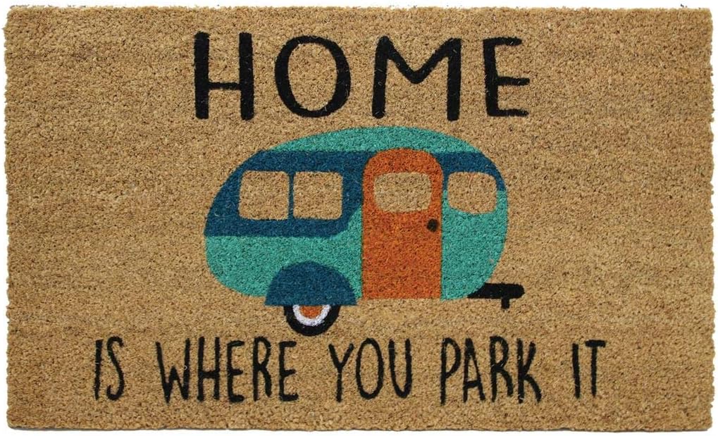 DEI 13656 Happy Camper Welcome Mat, 29-inch Length