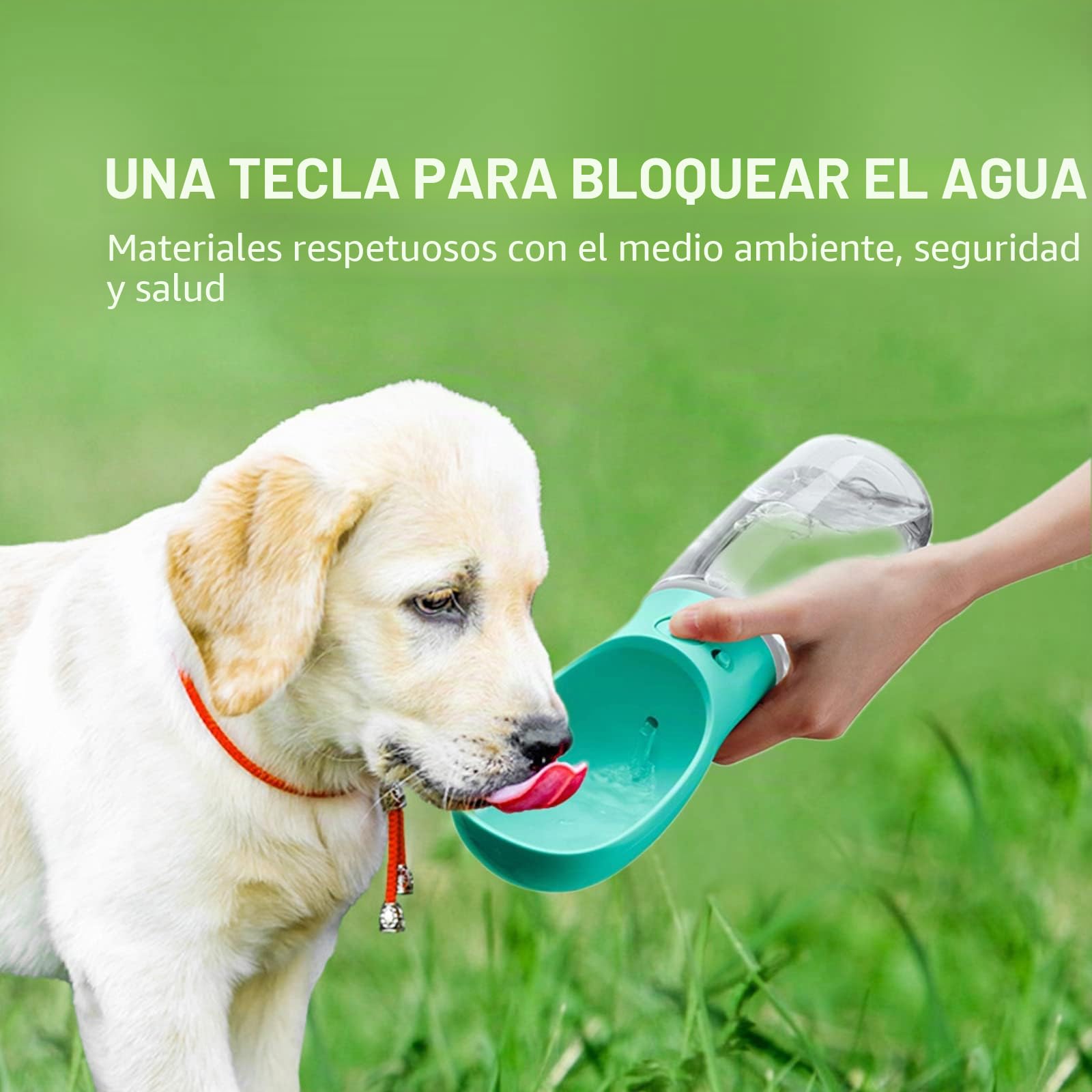 Frasheng Botella para Perros,550ml dispensador de Agua Antibacteriano,Bebedero Perro Portatil,a Prueba de Fugas,Libre de BPA,Dispensador de Agua Antibacteriano para Mascotas para Viajes al Aire Libre