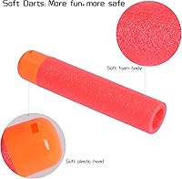 Vista 3 de Mega Dart - Paquete de repuesto de 180 piezas compatibles con pistolas Nerf N-Strike Mega Series, color rojo