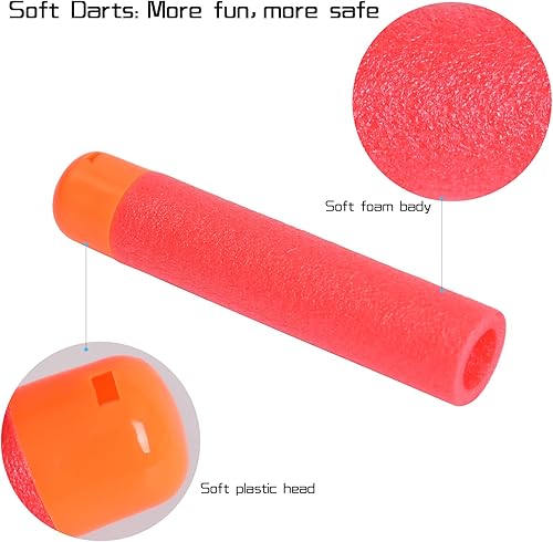 Miniatura 3 de Mega Dart - Paquete de repuesto de 180 piezas compatibles con pistolas Nerf N-Strike Mega Series, color rojo