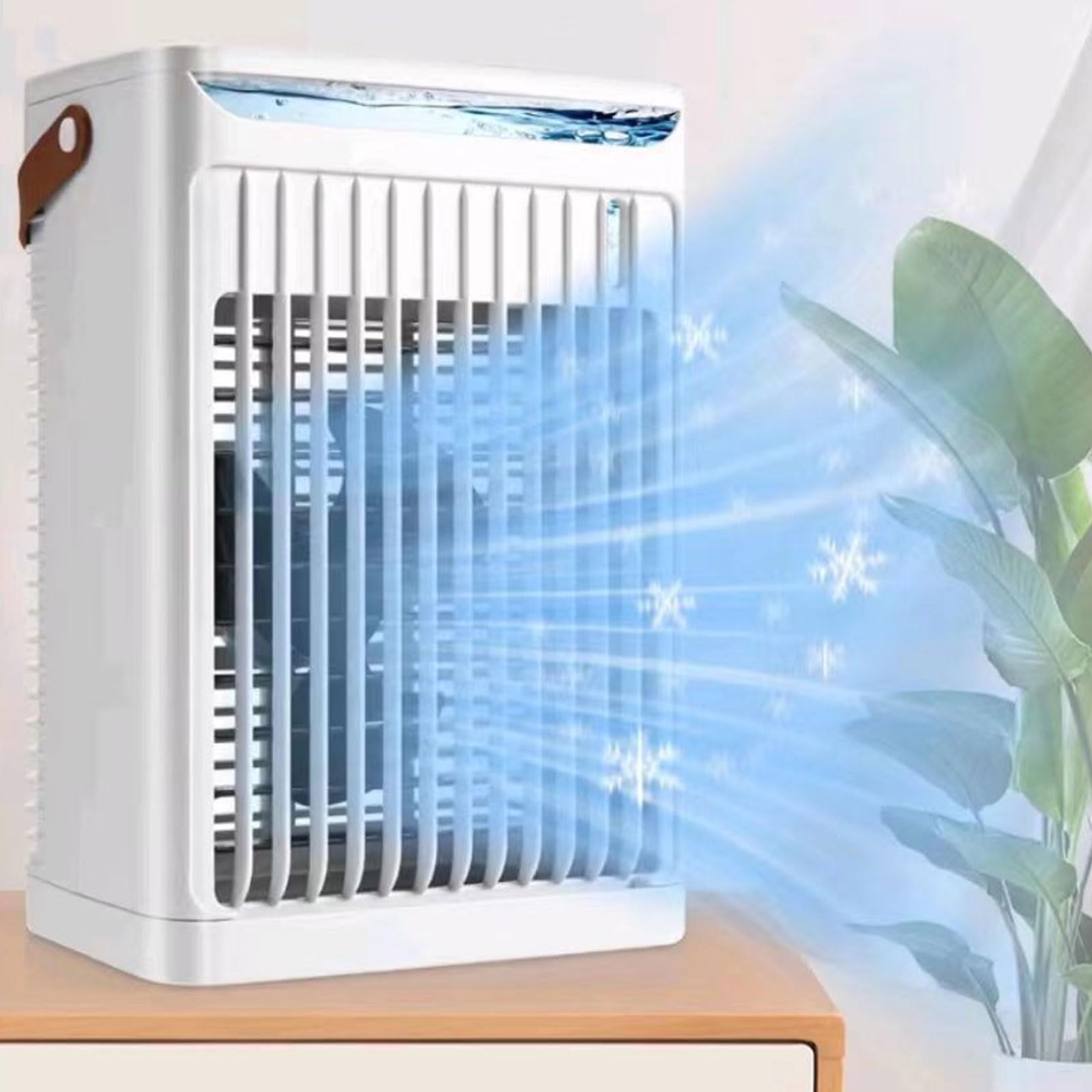 Portable Air Conditioner 2 Mist Modes 680ml USB Air Cooler 5 Speeds Fan 7 LEDs Portable AC with