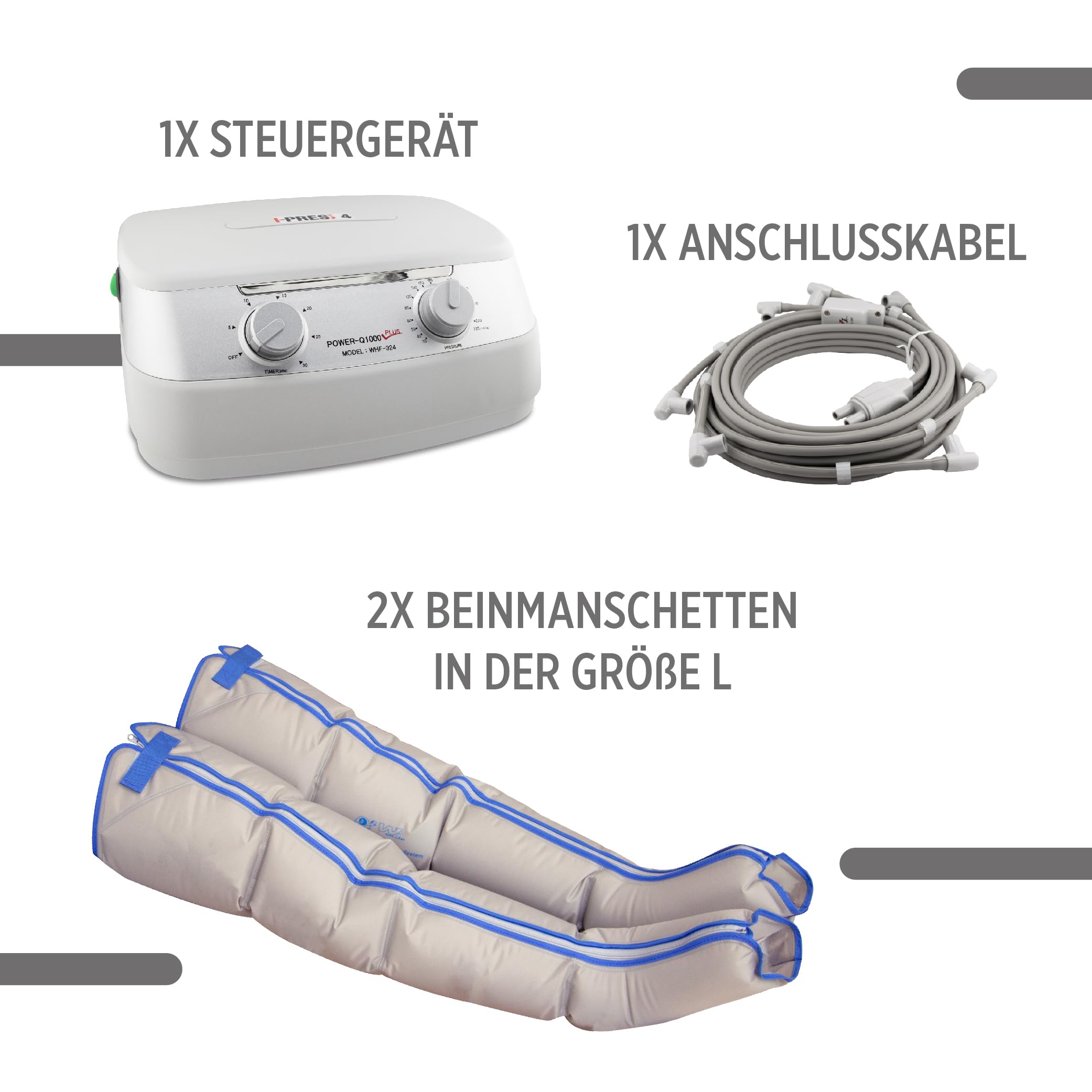 Lymphdrainage-gerät für Beine Größe L für Heimanwendung und Physiotherapie Medizinisches Gerät