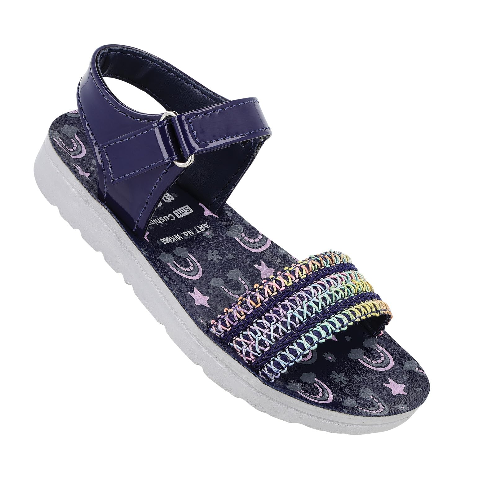 WALKAROO Stylish Sandals For Girls - Trendy|Light Weight and Comfortable|WK668 - Blue (B0D66M29CR) Amazon Price History, Amazon Price Tracker