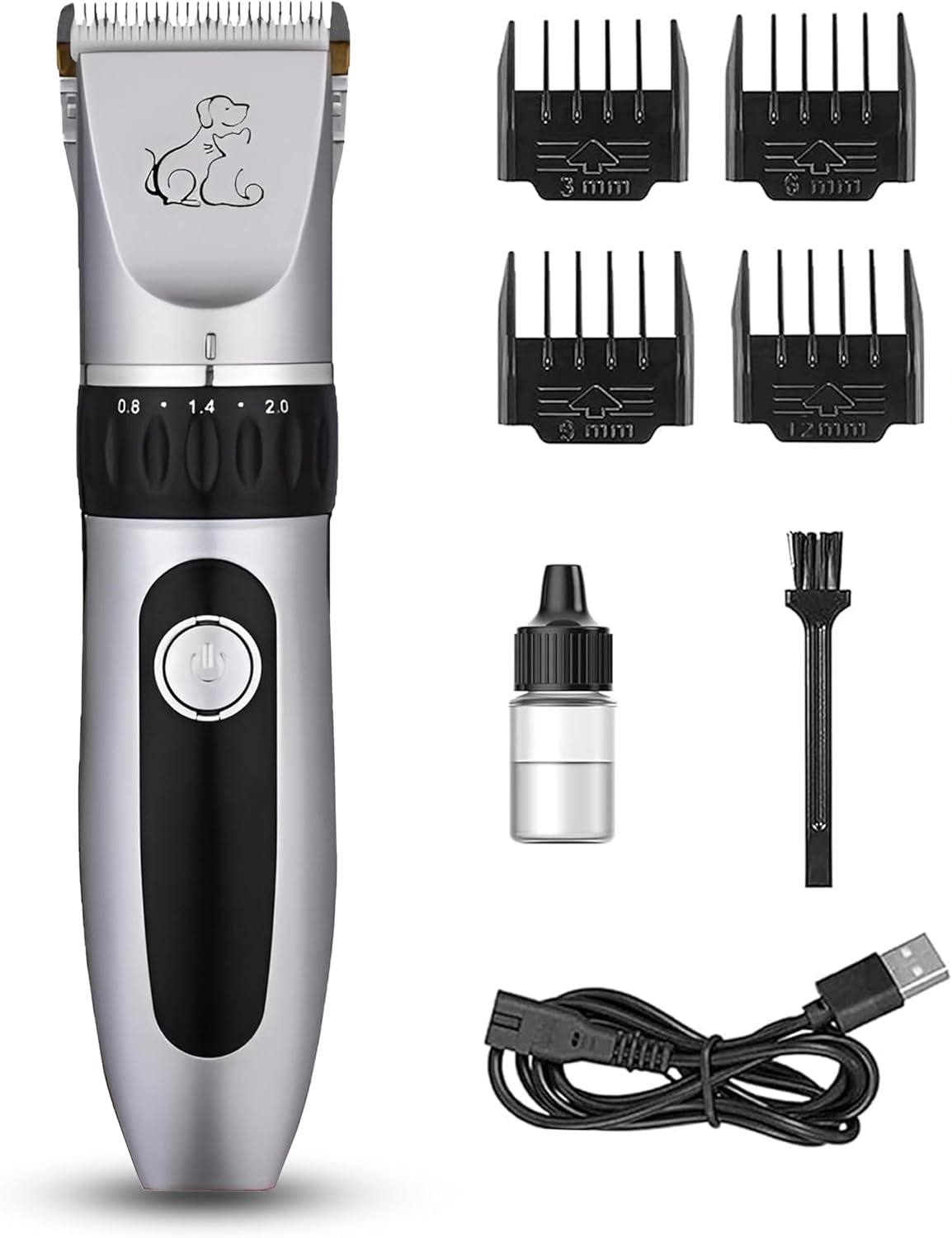 Rechargeable Cordless Dog Grooming Kit, Quiet Dog Hair