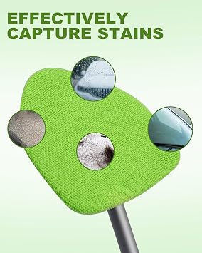 5+5 Pack Microfiber Cleaning Cloth for Windshield Cleaning Tool, Microfiber Pads, Replacement Heads Cover