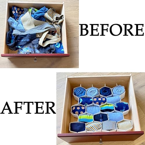 Miniatura 3 de Evelots - Organizador de cajones de cinta para bufandas, ropa interior