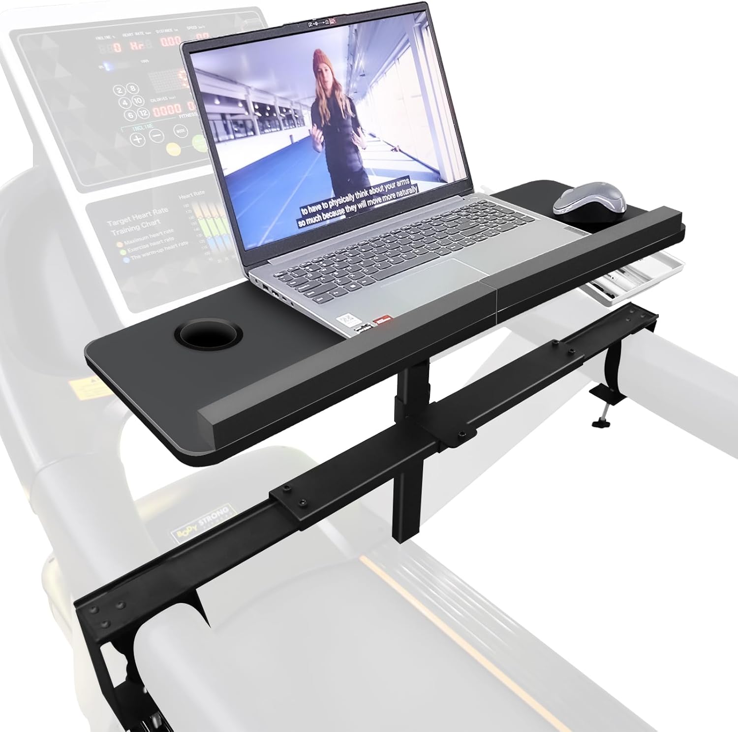 AFANSO Treadmill Desk Attachment Adjustable Treadmill Laptop Holder
