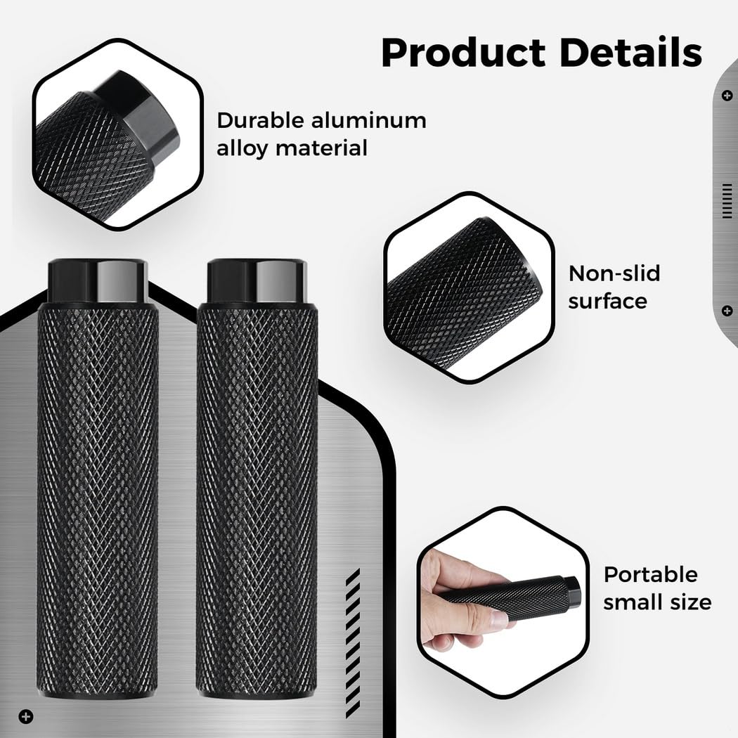 4 Pairs Foot Pegs, Aluminum Alloy Non-Skid Rear Stands, Compatible With Bmx, Mountain, Road S, 3/8In Axle