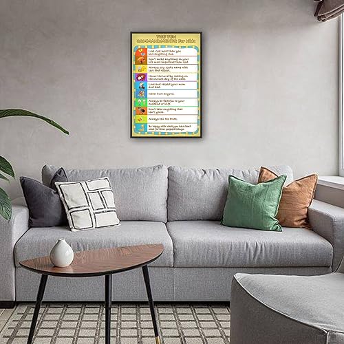 Miniatura 4 de DUOJOYMO The Ten Mandments for Kids - Decoración de pared para niños, escrituras religiosas, versículo bíblico, arte de pared para aula, iglesia,
