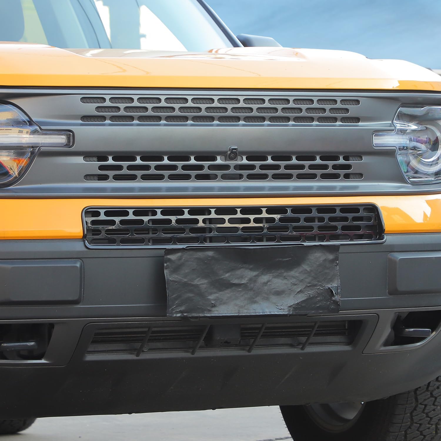for Bronco Sport Black Front Grille Inserts Mesh Grill Trim Covers for Ford Bronco Sport 2021 2022 2023 up Black Exterior Accessories