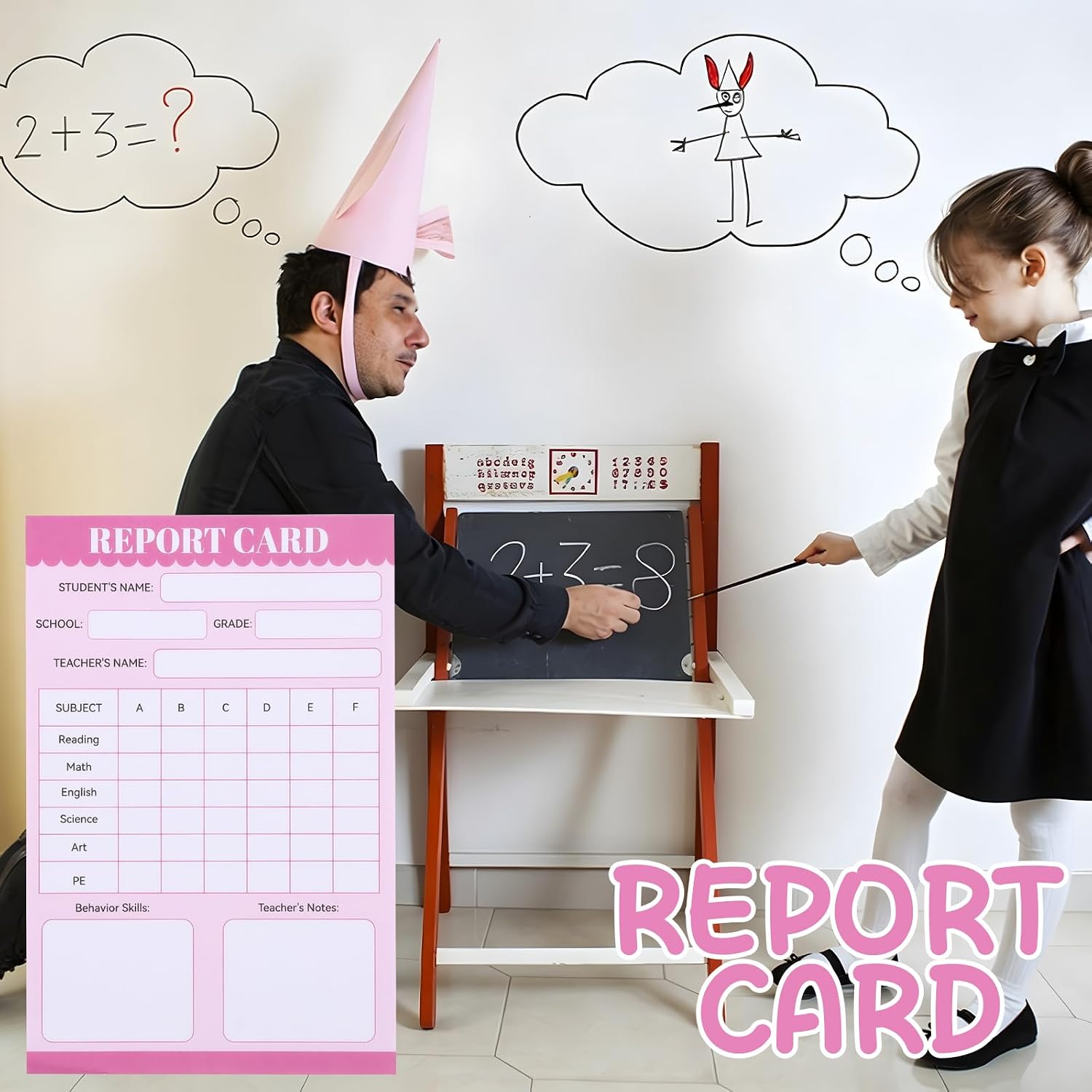 6 Pcs Kids Pretend Play Notepads for Kids 50 Pages Pretend Playtime Notepads Imaginative Role Playtime Bundle Play Pretend Notepads for Kids Include Doctor Police Teacher Vet Coffee Restaurant image 2