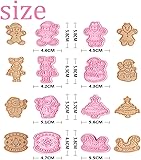 8 Pezzi Formine Biscotti Natale, Formine Biscotti Natale, 3D Pressable Formine per Biscotti, Tagliapasta Natalizie per Biscotti Bakeware Fondente Torta Paletta (03B)