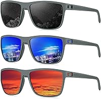 Vista 11 de KALIYADI Gafas de sol polarizadas para hombre, gafas de sol ligeras con protección UV para conducir, pescar y jugar golf