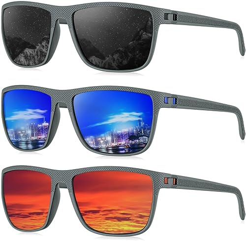 Miniatura 23 de Kaliyadi - Lentes de sol polarizados para hombre, ligeros, con protección ultravioleta, para conducir, pescar y jugar golf