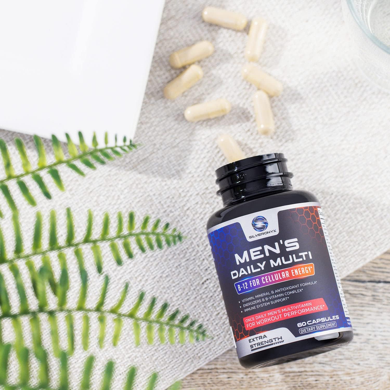 Men’s Multivitamin, Supplement with Vitamin A, C, D, E & Zinc - Immune Health Support, B12, Calcium & More Vitamins - Daily Nutritional Mens Multivitamins & Minerals, 30 Day Supply - 60 Capsules
