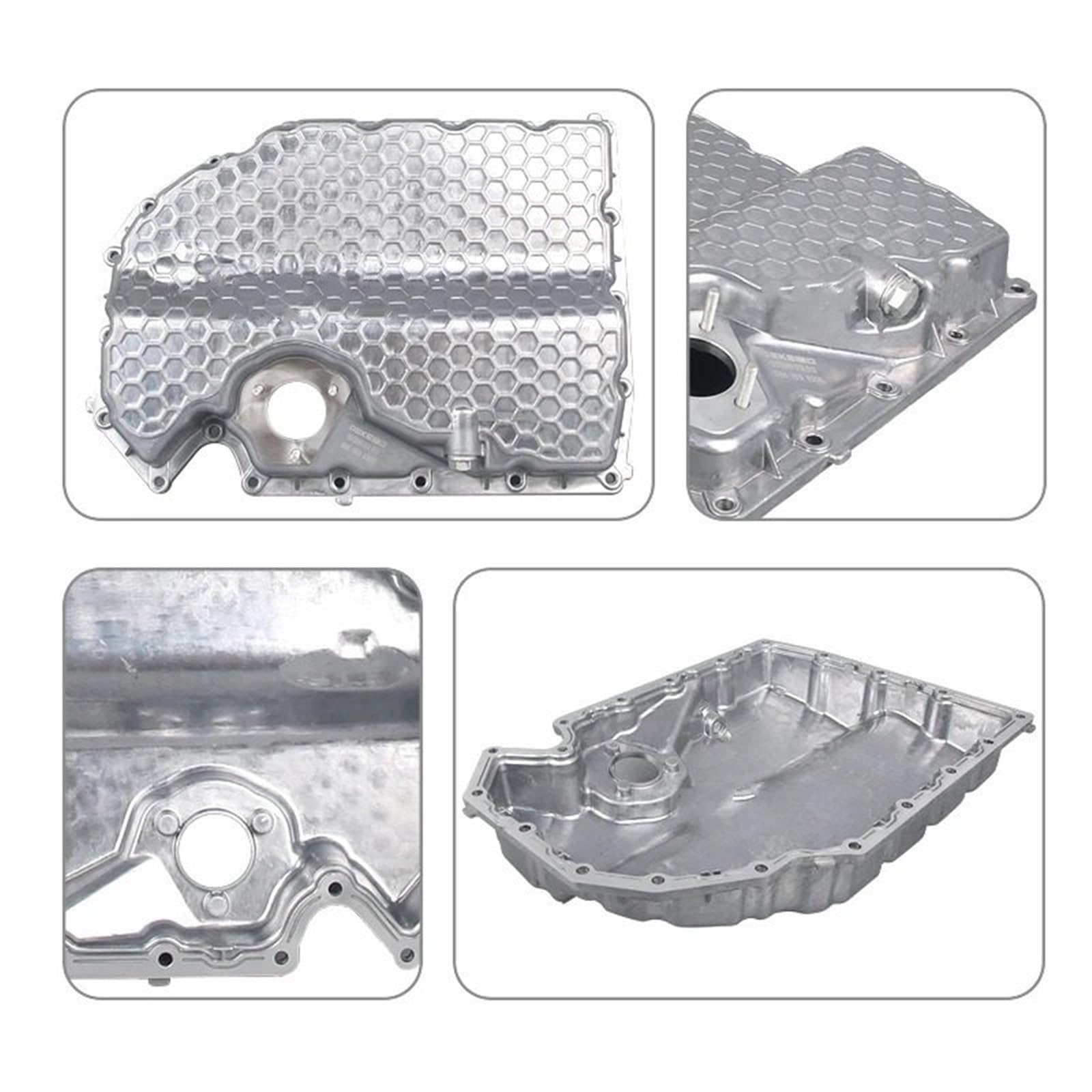 Miska olejowa z korkiem‌ Aluminiowa miska olejowa silnika Pasuje do Audi, VW, Golfa, Tiguana, Passata 06K103600R 06K103600D Wymiana miski olejowej‌