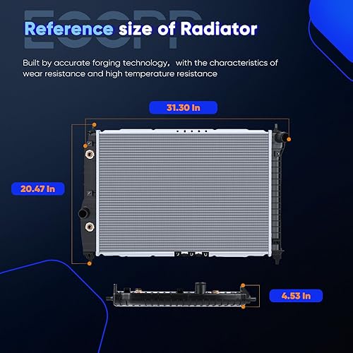 Miniatura 3 de ECCPP 2873 Radiador para Chevrolet 2004-2008 para Chevrolet para Aveo 1.6L 2006-2008 para Chevrolet para Aveo5 1.6L 2007-2008 para Pontiac para G3