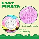 INCHEON PARTY Gold Star Piñata Set with Stick and Blindfold, Party Game Essentials for Birthdays and Celebrations, Shaped Foil Décor (IP-Mermaid Tail Pinata) gallery image