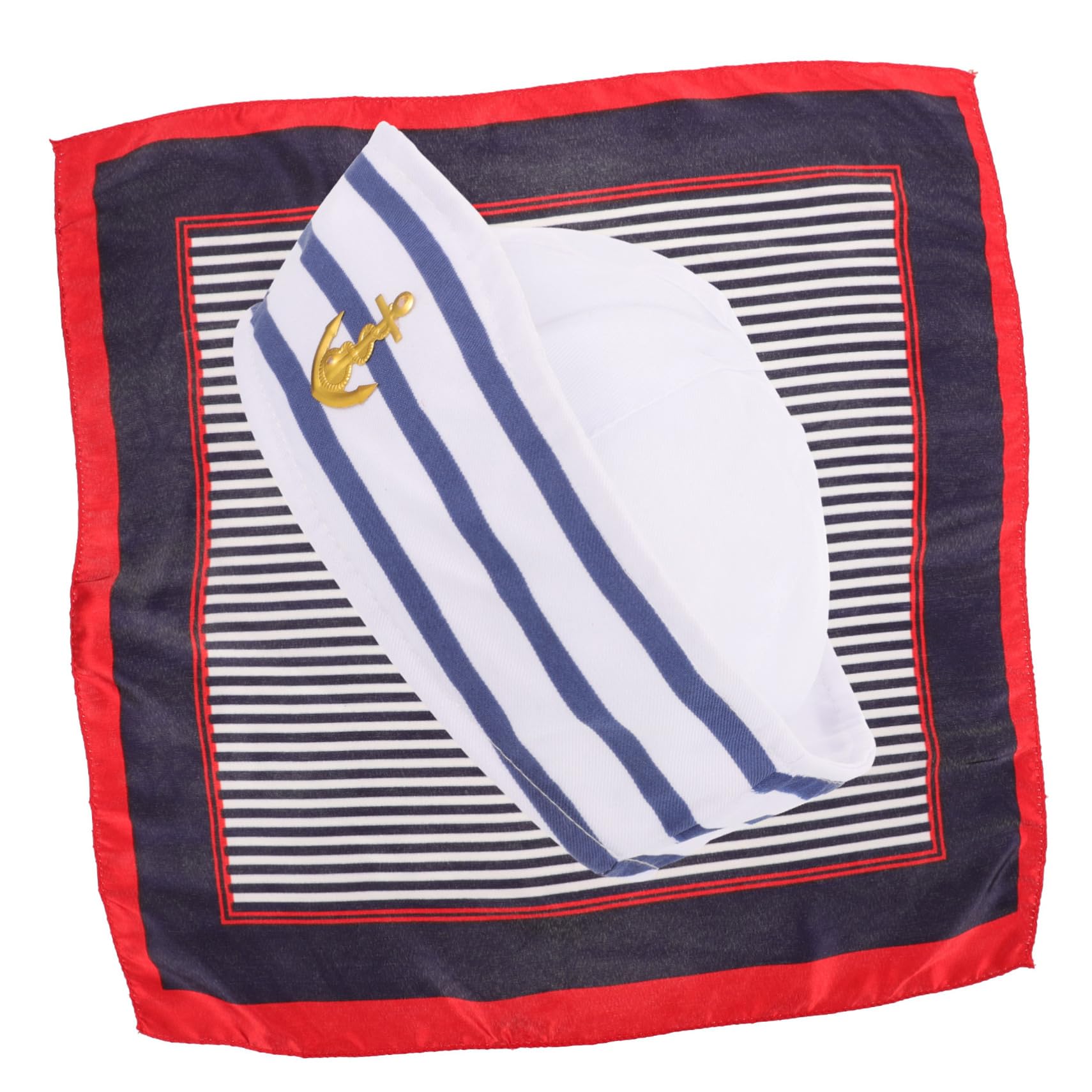 GAROZATION Captain Hat Scarf Set Sailor Costume Accessory for Cosplay Party Outdoor