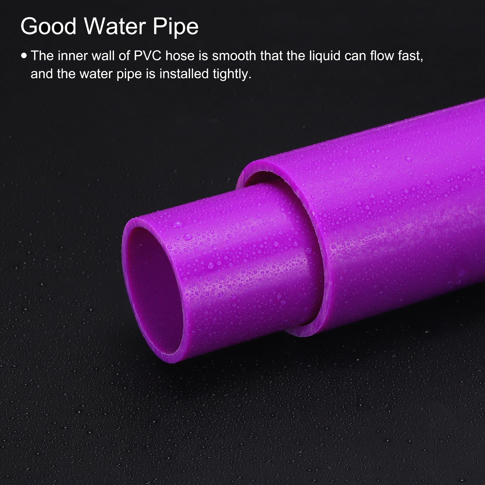 Tubo rígido Transparente de PVC, Tubo rígido de PVC, Tubo Redondo, tubería de ferretería for tuberías de Agua, Manualidades, Funda de Cable(16mmx20mmx0.35m)